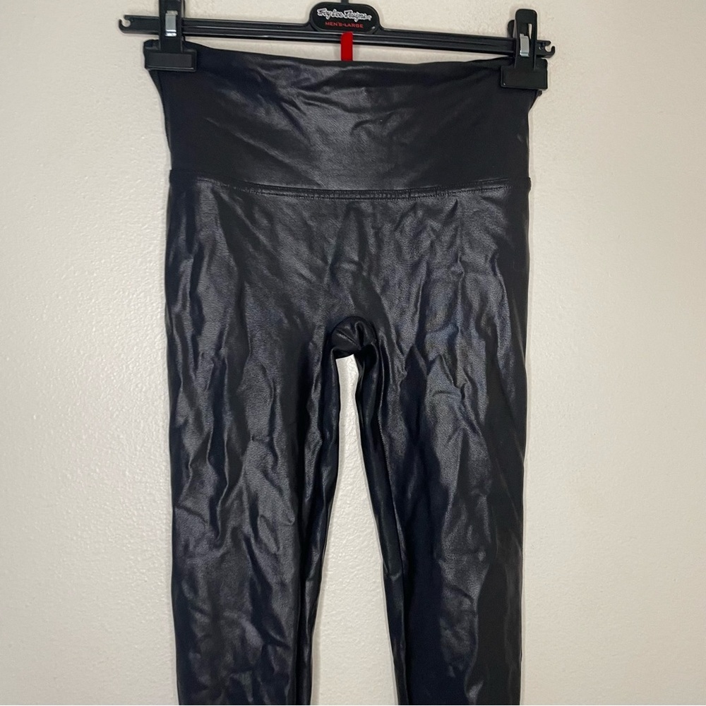 Spanx Faux Leather Leggings in Black - Picture 4 of 8